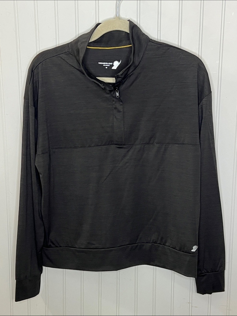 Fundamental Coast Maverick Heather Gray Quarter-Zip Pullover Size Medium